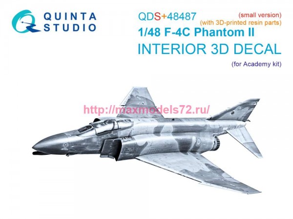 QDS+48487   3D Декаль интерьера для F-4C Phantom II (Academy) (малая версия) (с 3D-печатными деталями) (thumb85128)